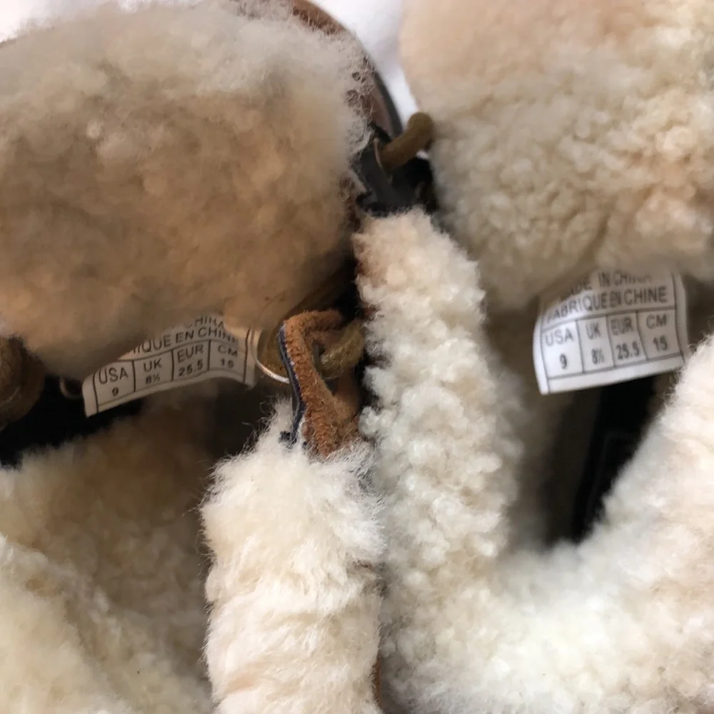 Polo by Ralph Lauren Leather Shearling Boot Size 9